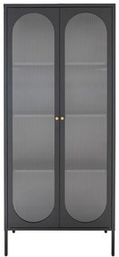 Vitrină neagră din metal 80x180 cm Adelaide – House Nordic