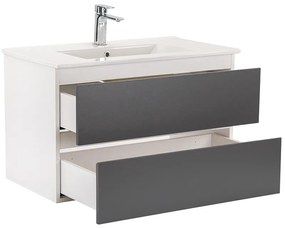 Dulap inferior Vario Forte 80 cu lavoar alb-antracit