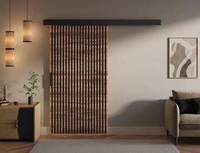 Ușă glisantă Perion – 106x1.6x205 cm – Stejar Wotan / Negru