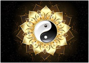 Tablou - Yin-Yan de aur (70x50 cm)