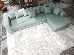 Colțar extensibil dumonde cu ladă de depozitare si sezut confortabil din spuma high-density, Gloria Enjoy Mint II 320x183 cm