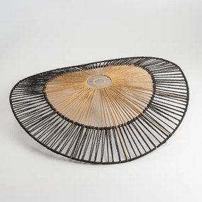 Brilagi - Plafonieră LED aplicată CERIA BOHO, 1 x E27 (max. 40 W), 230 V, diam. 50 cm, negru/maro/stejar