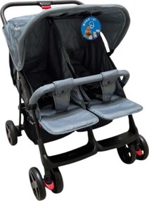 Carucior nou nascuti 2 in 1 pentru gemeni BABY CARE™ PRO P700, Cadru aluminiu, Spatar reglabil in 5 trepte, Amortizoare, Frana picior, Pliabil, Verde