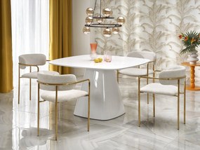 Masă de sufragerie Flover (alb) (pentru 4 persoane). Promo -6%. 1092392