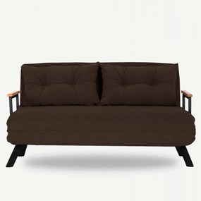Canapea cu 2 Locuri Sando 2-Seater, Maro, Extensibila