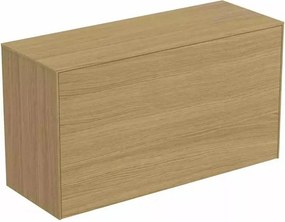 Dulap baza suspendat Ideal Standard Atelier Conca 1 sertar cu blat 100 cm finisaj stejar deschis