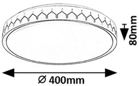 Plafonieră LED dimabilă Rabalux 71303 MALIN LED/24W/230V 3000-6500K + telecomandă