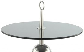 Măsuță de cafea rotunda din sticla 70 cm gri