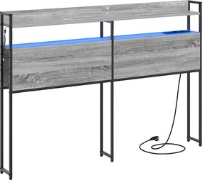 vidaXL Tăblie de depozitare cu raft sonoma gri 120 cm Lemn compozit