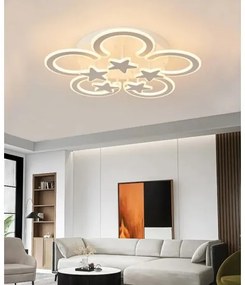 Lustra LED cu Telecomanda, 3 Tipuri De Lumina, Intensitate Reglabila,200W, Alb