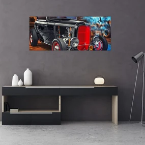 Tablou cu mașina veteran (120x50 cm), în 40 de alte dimensiuni noi