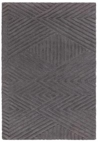 Covor gri antracit din lână 120x170 cm Hague – Asiatic Carpets