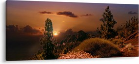 Tablou naturii cu apus de soare (120x50 cm)