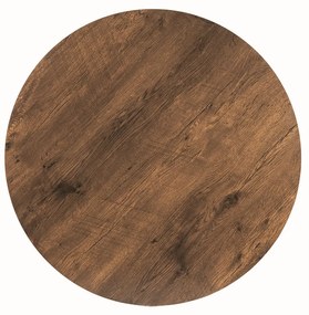 Masa rotunda Talia II nuc/negru mat - ø90 / h76 cm