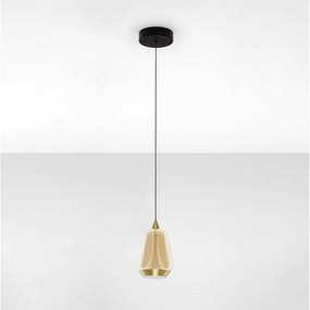 Pendul LED modern, Metal, Sticla, Champaign, ALISH