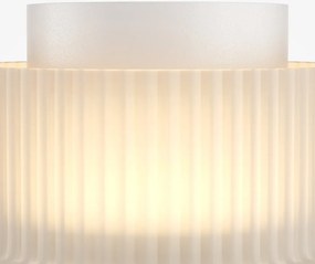 Mini Plafoniera LED cu sticla canelata Scala alb