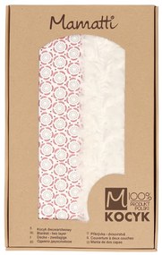 Mamatti Copii fata-verso pătură de bumbac cu minky, Rosette - 75 x 90 cm, roz-ecru