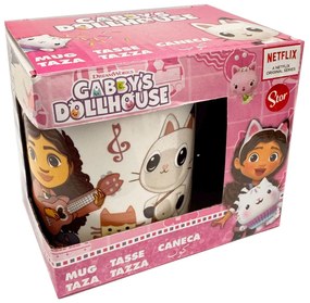 Gabby&#039;s Dollhouse Music cană din porțelan 235 ml (8 oz) în cutie de cadou