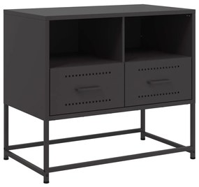 846548 vidaXL Dulap TV, negru, 68x39x60,5 cm, oțel