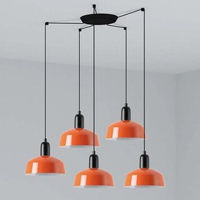 Lustra cu 5 pendule metal TATAWIN S orange