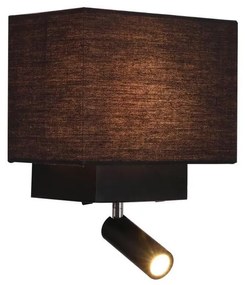Lampă LED de perete LED/3W + 1xE27/40W/230V negru Zambelis H59