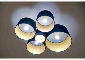 Duolla - Plafonieră ROLLER PENTO 5xE27/60W/230V albastru