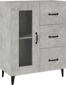 vidaXL Dulap, gri beton, 69,5x34x90 cm, lemn compozit