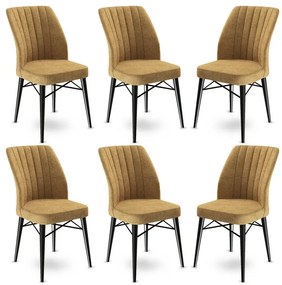 Set de scaune de sufragerie Flex Cappuccino, 6buc.