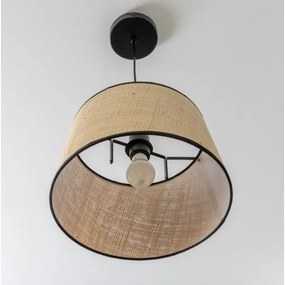 Lustră LED pe cablu CERIA 1xE27/40W/230V, diametru 35 cm, bej - Brilagi