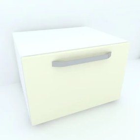 Armonia Comoda alba cu 1 sertar cu maner front MDF Vanilie