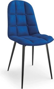 Scaun tapitat K417, albastru, 46x56x87 cm