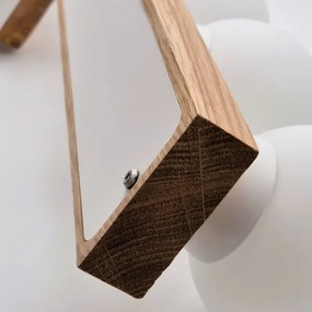 Lustră aplicată MATTE 2xE27/15W/230V + 3xG9/5W/230V alb/stejar