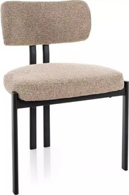 Scaun tapitat Misaki 253 bej / negru mat - H81 cm