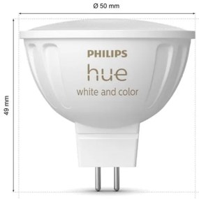 Bec LED RGBW Philips Hue WACA GU5,3/MR16 6,3W 12V 2000-6500K dimabil