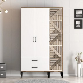 Dulap de haine Kiara PT (Nuc + Alb). 1088433