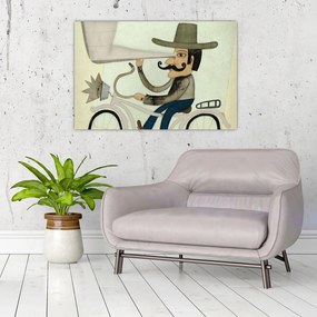 Tablou - Astronom pe bicicletă (90x60 cm)