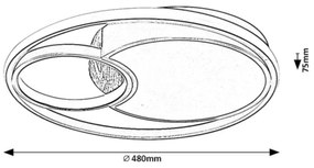 Rabalux 71044 - Plafonieră LED dimabilă LEOLA LED/81W/230V + telecomandă