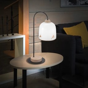Lampă de masă NONNA 1xE27/60W/230V căprioară stejar/alb/auriu Kolarz A1352.71.Au.100