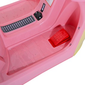 HOMCOM motocicleta electrica copii, tricicleta electrică roz, cu lumini, 6V | Aosom Romania