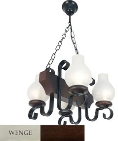Candelabru rustic fabricat manual din lemn 4 brate Vela WOOD-VE-SP4