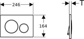 Vas WC suspendat + capac WC OTTAWA + plăcuță de activare SIGMA + modul incastrat + garnitură
