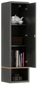 Mazzoni Set de mobilier FOLK Antracit (gri închis)/Stejar Artisan - MOBILIER MODERN PENTRU CAMERA DE ZI CU COMODĂ MIC TV