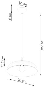 Lustră pe cablu Sollux SL.1330 GINA 1xE27/15W/230V negru