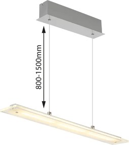 Globo 17019 - Lustră suspendată pe cablu NOVAK cu LED și dimmer tactil 12W/230V