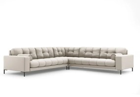 Coltar 6 locuri Bali tapitat/picioare negre – L256 x l256 x h75