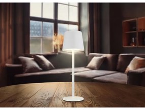 Globo 58482W-LED lampă birou LED 2W/5V 2200mAh IP44 albă, încărcare touch