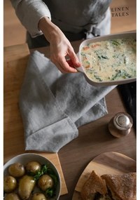 Prosop de vase din in 45x65 cm Khaki – Linen Tales