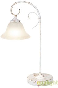 Veioza, Lampa de masa design VINTAGE, finisaj alb antic, Katherine 7187 RX