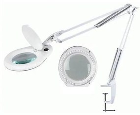 Lampă LED de birou cu lupă și clemă LED/15W/230V