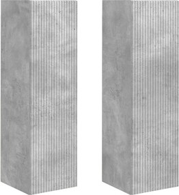 vidaXL Dulap TV de perete 2 pcs Beton 30 x 31 x 100 cm Lemn compozit